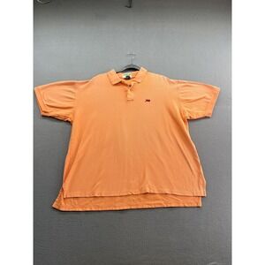 Perlis Polo Shirt Mens XL Orange Crawfish Embroidered Louisiana Classic Cotton